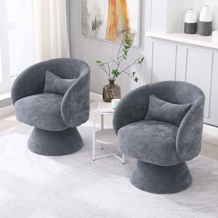 Wells upholstered swivel cheap armchair